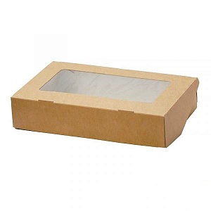 Коробка упаковка крафтовая с окном